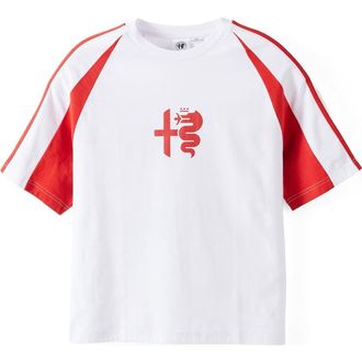 Cotton On Mens Cropped Fit Alfa Romeo T-Shirt in Lcn Alf White Una Vittoria at Nordstrom, Size X-Large