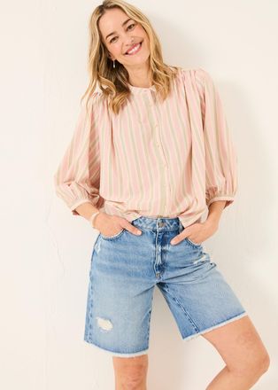 Fat Face FatFace Amy Pink Stripe Blouse