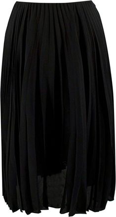 Valentino Garavani Valentino Black Pleated Satin Skirt Size XS