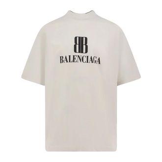 Balenciaga T-Shirts, male, White, Size: M Stylish Crew-neck T-shirts and Polos