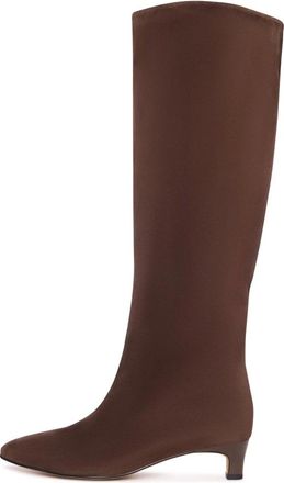 Cesare Gaspari Schoenen, Dames, Bruin, 38 EU, Suède, Elegante Suède Kniehoge Laars - Donkerbruin