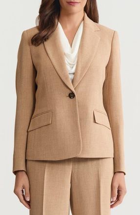 Kasper One-Button Jacket in Soft Sand at Nordstrom, Size 14P