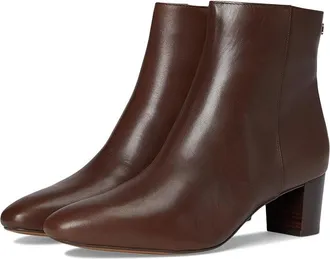 Lauren Ralph Lauren Demi Calfskin Booties Womens Boots Dark Hickory : 5.5 B - Medium, Leather