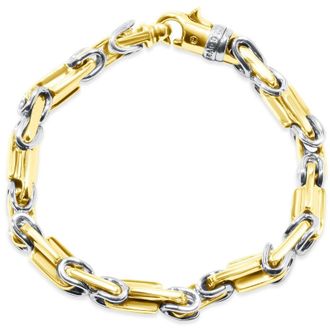 Pompeii3 Mens Designer Byzantine Link 14k Gold (61gram) or Platinum (98gram) 8mm Bracelet 8.75