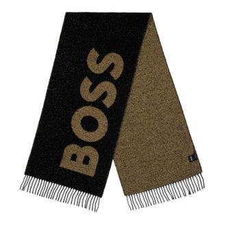 HUGO BOSS Armin jacquard sjaal met logo (Zwart)