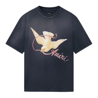 Amiri T-Shirts, male, Black, Size: XL Crewneck T-shirt