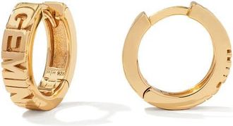Made by Mary Zodiac Sign Hoop Earrings in Gold at Nordstrom