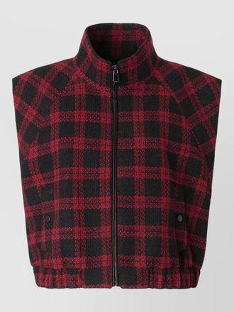 Pinko checked high-neck sleeveless vest