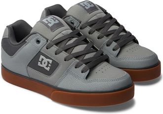 DC Sneaker DC SHOES Pure, Herren, Gr. 12,5(46,5), grau (carbon, gum), Obermaterial:55, 4% Leder, 44, 6% Synthetik;, Schuhe Sneaker