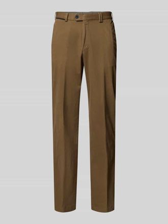 Hiltl Hiltl Regular Fit Stoffhose mit B&uuml;gelfalten Modell Peaker in Taupe, Gr&ouml;&szlig;e 24