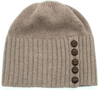Portolano Minerva Button Beanie in Nile Brown at Nordstrom Rack