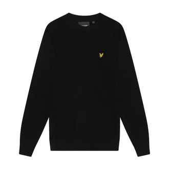 Lyle & Scott Lambswool Blend Crew Neck Jumper - male - Lyle & Scott - Round-neck Knitwear - Black - S - Knitwear