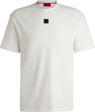 HUGO BOSS Interlock-cotton regular-fit T-shirt with stacked logo