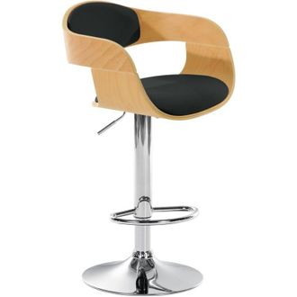 Clp Sgabello Kingston in Similpelle Natura/nero