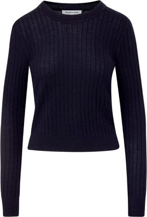 Veronica Beard Maglione girocollo a coste Cheval - Blu