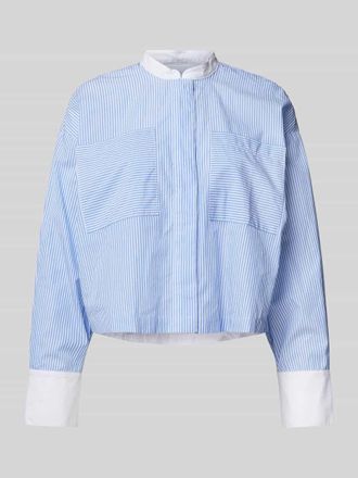 Max & Co. Relaxed Fit Hemdbluse mit Stehkragen Modell CALA in Bleu, Gr&ouml;&szlig;e 42