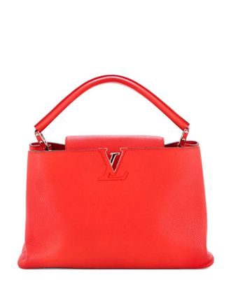 Louis Vuitton Capucines Bag Leather MM satchel - Rosso