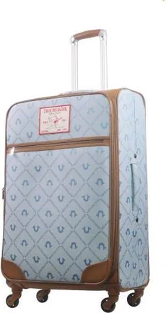 True Religion Soft Sided 31 Expandable, Spinner Luggage wiith Ionic logo monogram and Buddha patch in Denim at Nordstrom