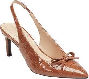 Bandolino Shane Slingback Pump in Medium Natural Embossed at Nordstrom Rack, Size 5.5