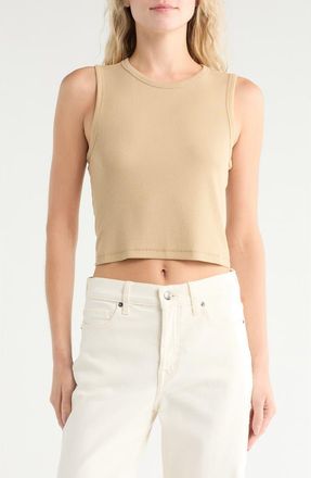 Rag & Bone Essie Rib Crop Tank in Earth at Nordstrom Rack, Size X-Large