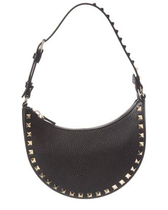 Valentino Rockstud Mini Grainy Leather Hobo Bag
