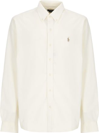 Polo Ralph Lauren Ivory Cotton Button-Down Shirt