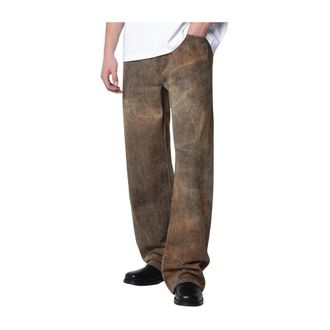 A Gold E Wide Jeans, male, Brown, Size: W29 Afton Jean