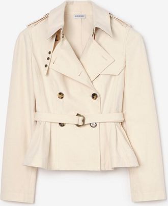 Burberry Cotton Isabella Trench Jacket, Size: 02