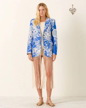 Alix of Bohemia Afternoon Royal Spoke Blazer In Medium Blue