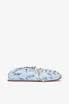 Ganni Sporty Ballerina in Blue Nylon - Size 36 Iced Aqua