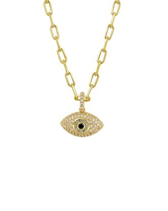 Savvy Cie Jewels Plated Cz Pendant Necklace