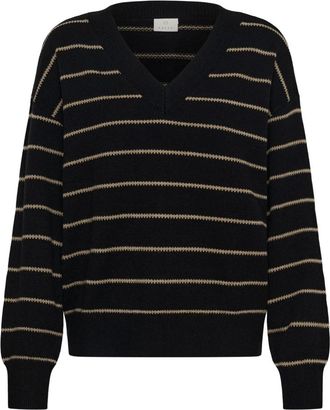 Kaffe Jersey de pico - Knitwear - Mujer - Negro - 2XL