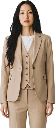 TruClothing Womens Cream Prince of Wales 3 Piece Tailored Formal Suit - TPW-54