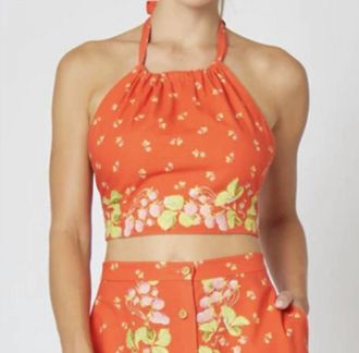 Rachel Antonoff Miranda Top In Orange Red