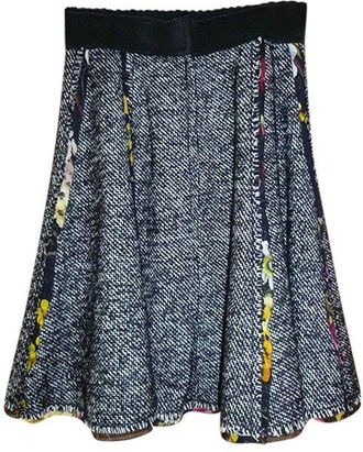 Dolce & Gabbana Floral Trimmed Tweed Skirt Size XXS