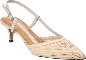 Isabel Marant Pilia Crochet & Leather Slingback Pump