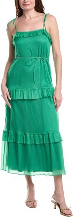 Julia Jordan Crinkled Chiffon Midi Dress