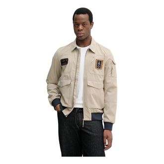 Aeronautica Pilot Jas - Heren - Bomber jackets - Beige - 2XL - Polyester - Jassen