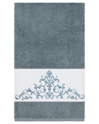 Linum Home Textiles Turkish Cotton Scarlet Embellished Bath Towel