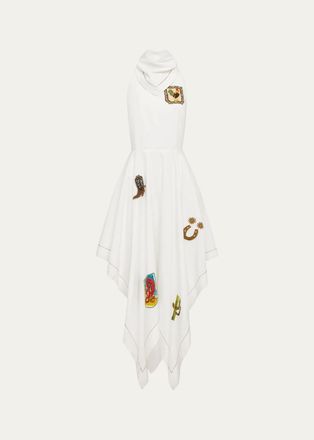 Alemais Westwood Embroidered Halter Midi Dress
