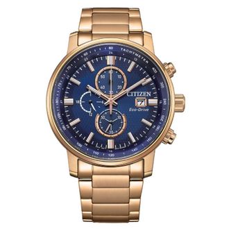 Citizen Eco-Drive Chronograph Blue Dial Mens Watch CA0843-89L