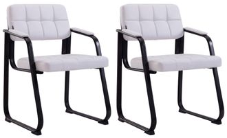 Clp Set De 2 Sillas De Conferencia Canada B Blanco