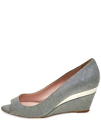 Miu Miu 70mm leather pumps - women - Leather/Leather/Calf Leather - 36 - Grey