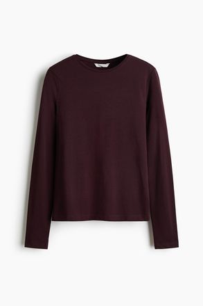 H&M Figurnahes Baumwollshirt - Red