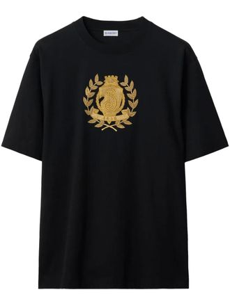 Burberry B shield motif t-shirt - men - Cotton - M - Black