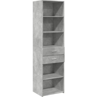 vidaXL Vidaxl - Aparador De Madera De Ingenier&iacute;a Gris Hormig&oacute;n 50x42,5x185 Cm