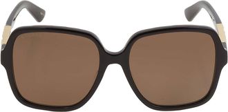Gucci Polarized Brown Square Ladies Sunglasses GG1189S 001 56