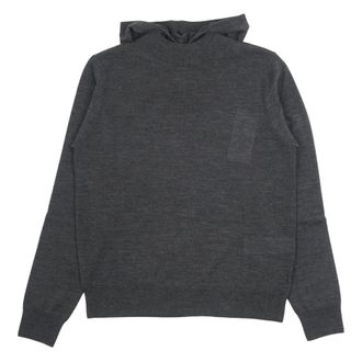 P.A.R.O.S.H. Linfa Gebreide Hoodie - Dames - Ronde hals truien - Grijs - M - Wol - Truien & Vesten