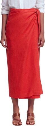 Boden Dimitra Tie-Waist Column Skirt in Red Coral at Nordstrom, Size 10