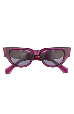 Valentino 51mm Gradient Polarized Cat Eye Sunglasses in Purple Purple Grey at Nordstrom Rack